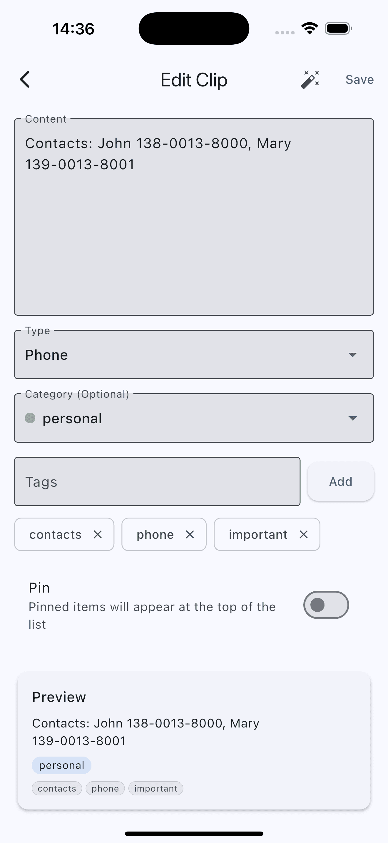 SwiftClip screenshot 2