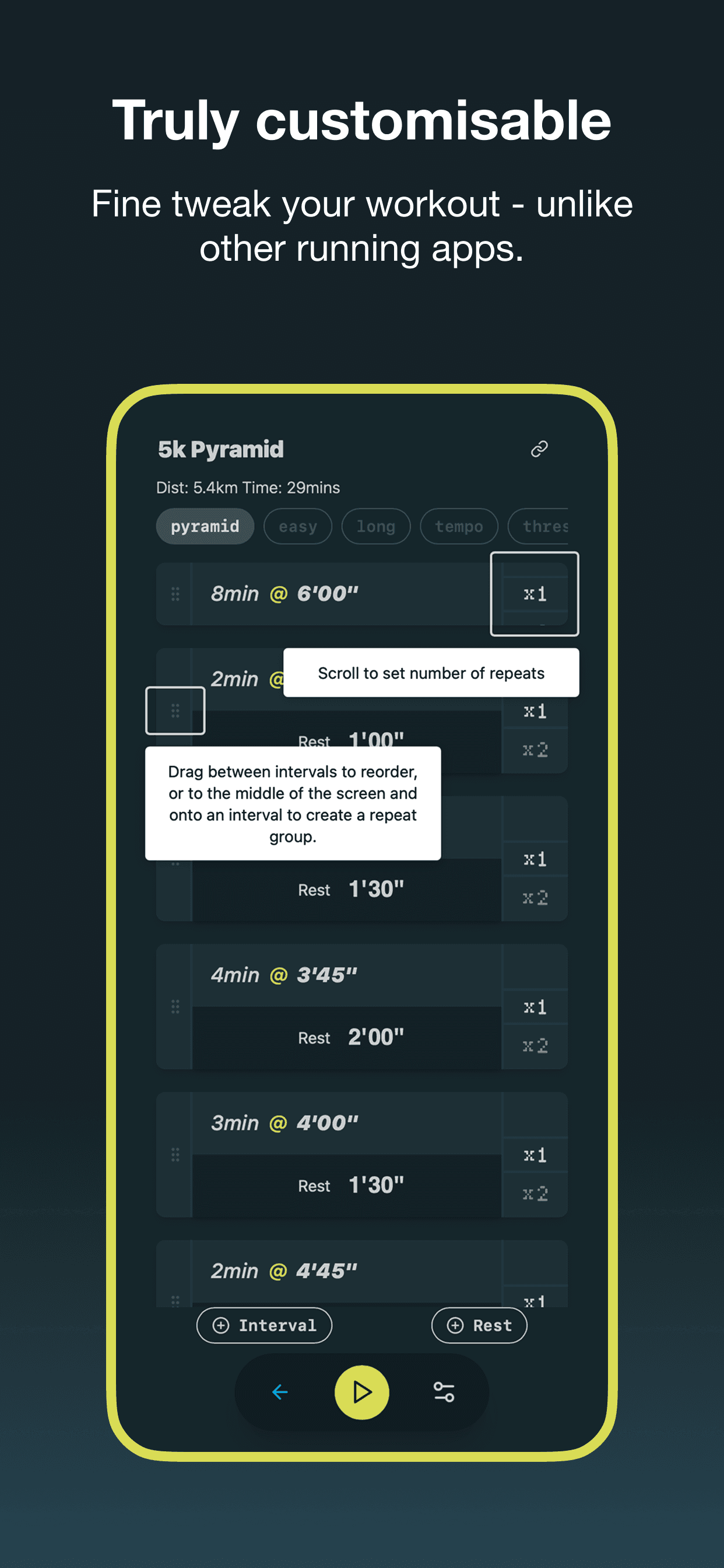 Pacing screenshot 1