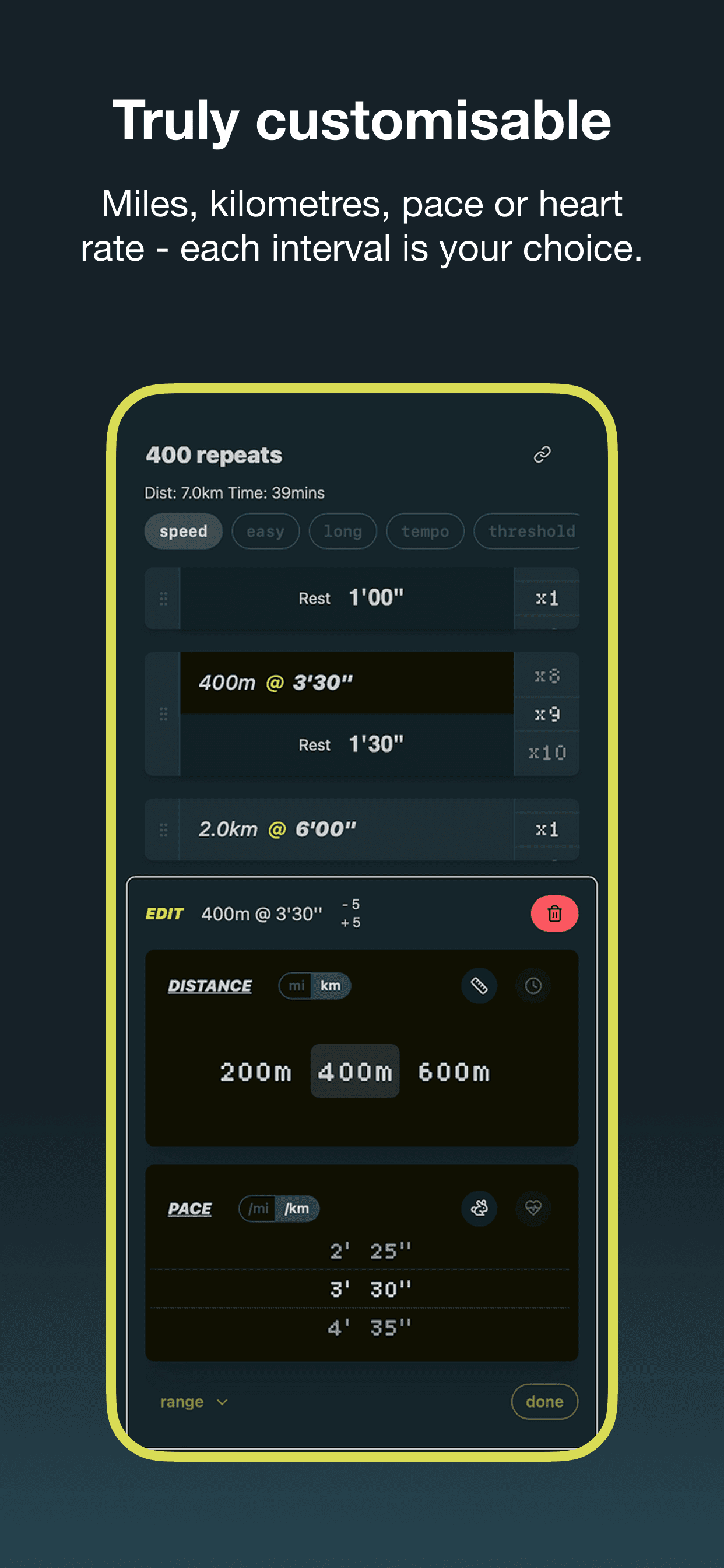 Pacing screenshot 2
