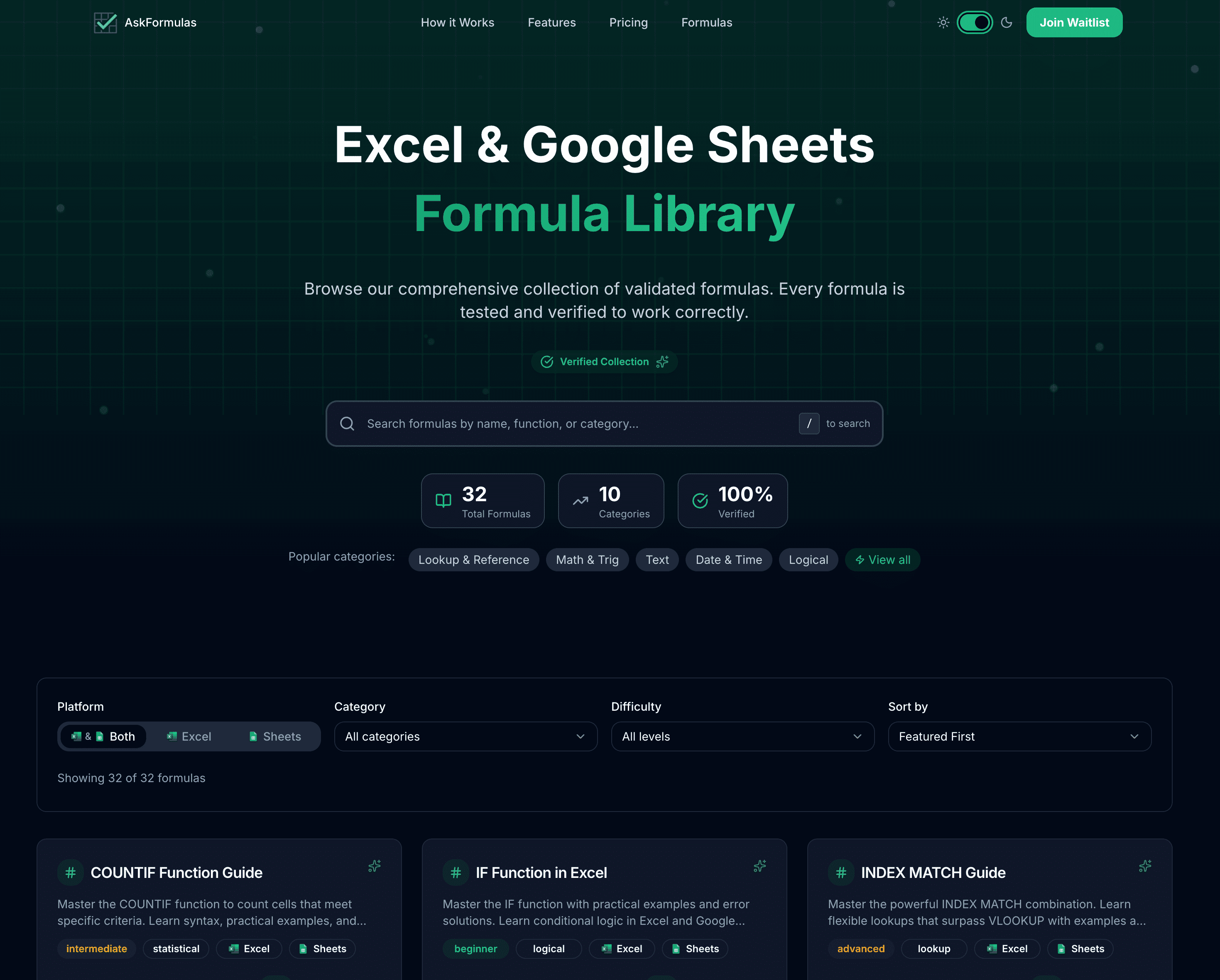 AskFormulas screenshot 2