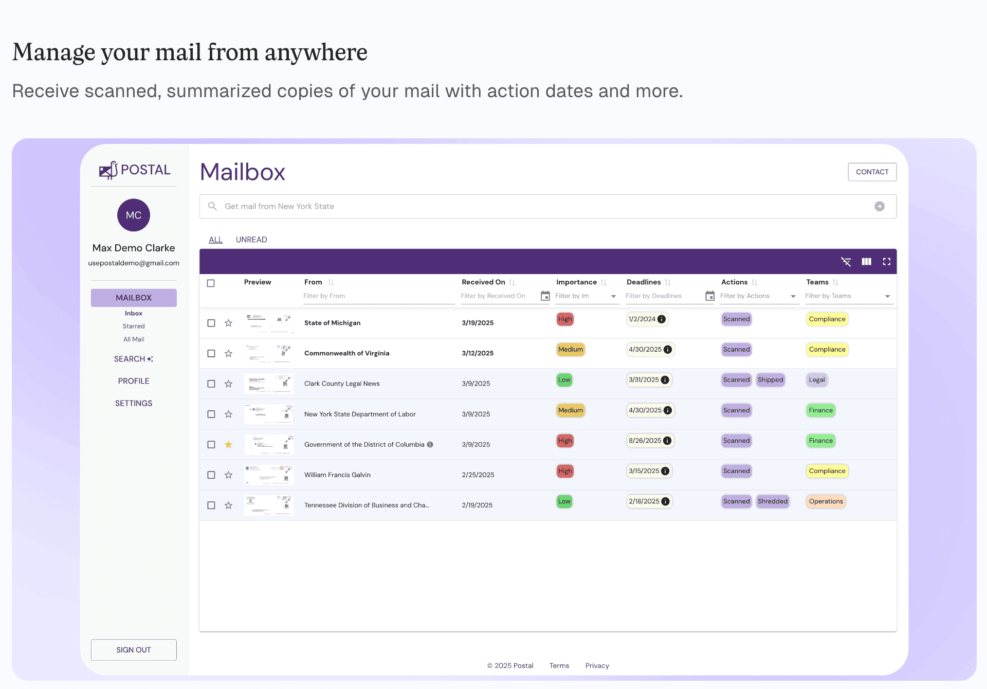 Postal screenshot 3