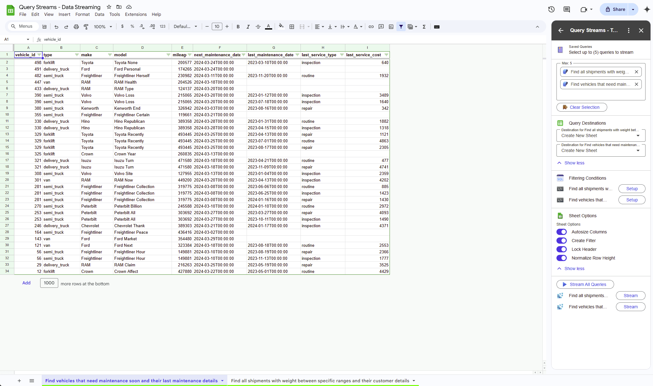 Query Streams screenshot 3