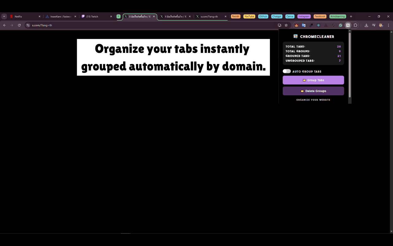 Auto-Group Tabs – Tab Organizer for Chrome screenshot 2