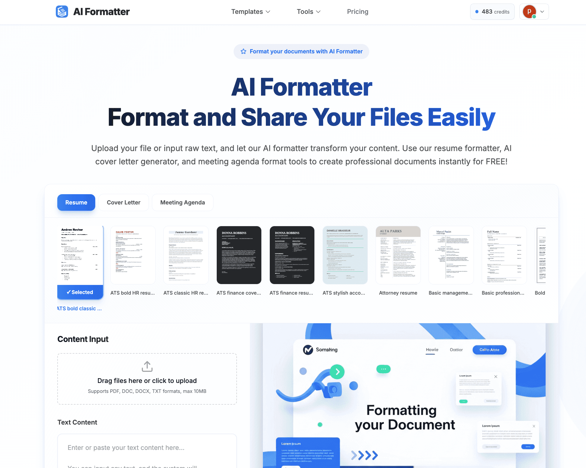 AI Formatter screenshot 1