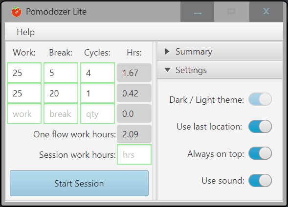 Pomodozer screenshot 1