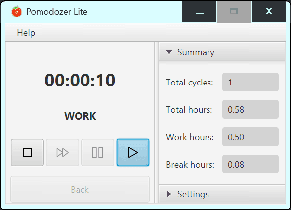 Pomodozer screenshot 3