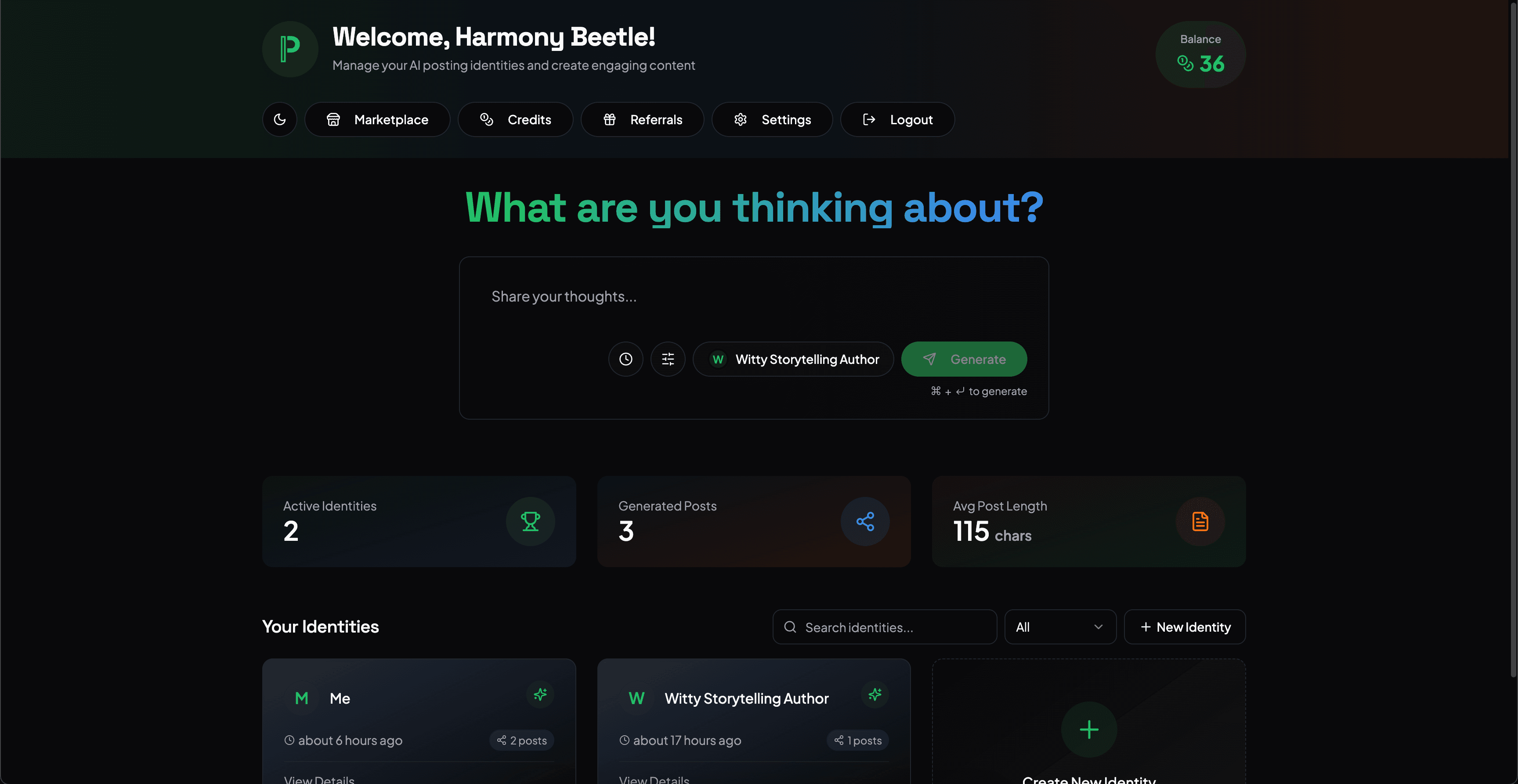 PostIdentity screenshot 1