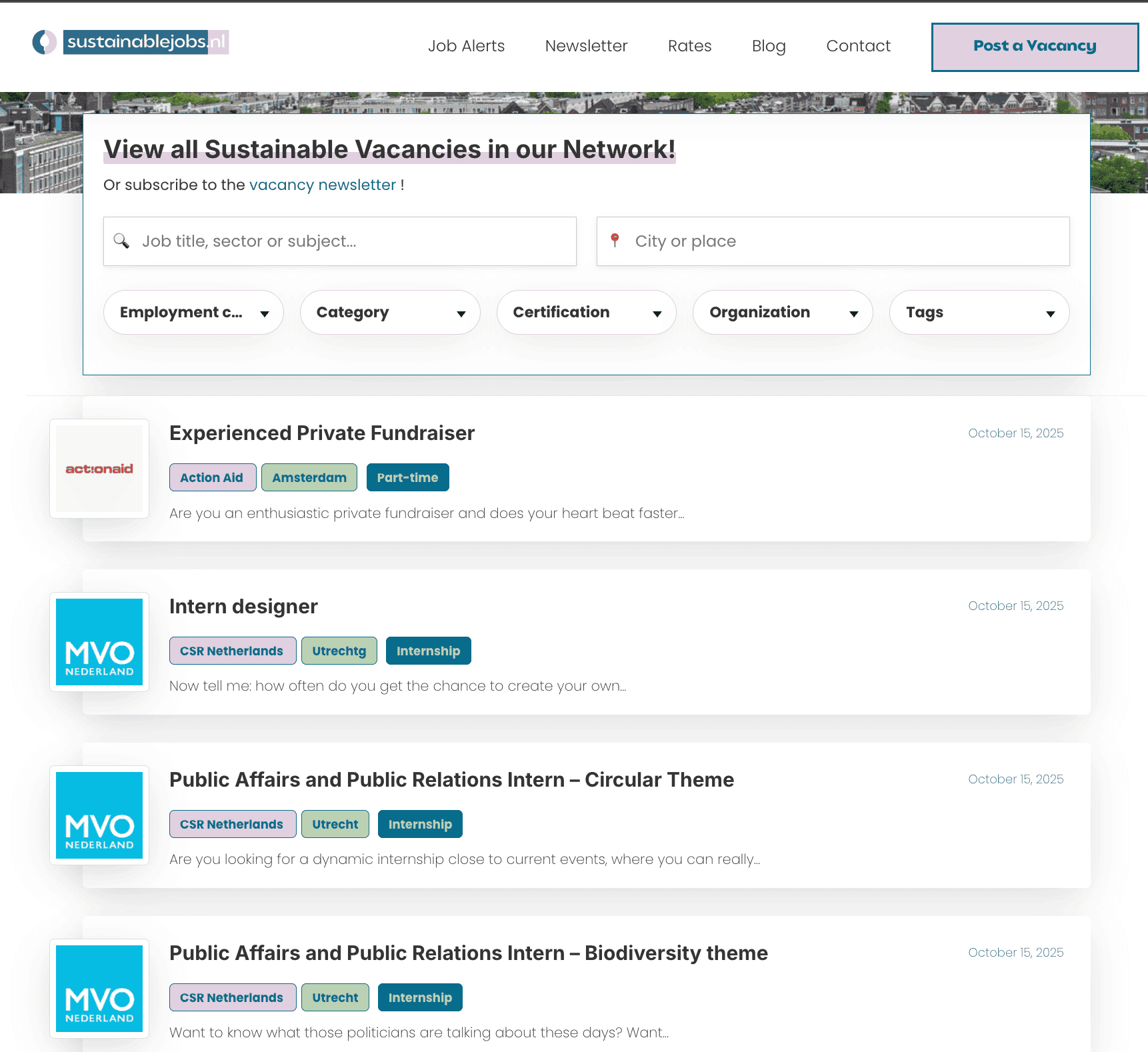 Sustainablejobs.nl screenshot 1