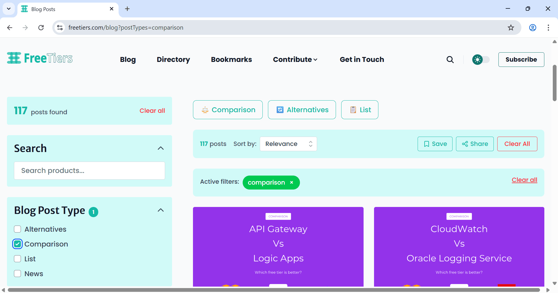 FreeTiers screenshot 2