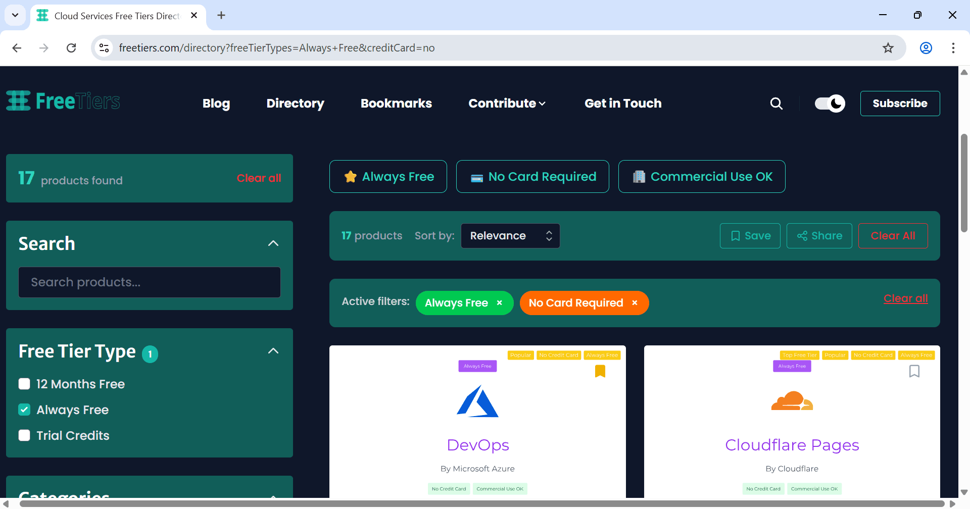 FreeTiers screenshot 3
